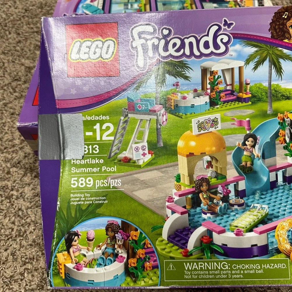 LEGO Friends Heartlake Hospital Summer Pool Bundle Lightly Used